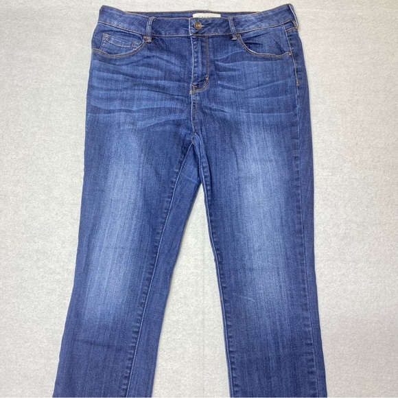 PACSUN Jeans Women's 29L Blue Mid Rise Skinniest Whiskering Stretch Casual Denim - Picture 2 of 13